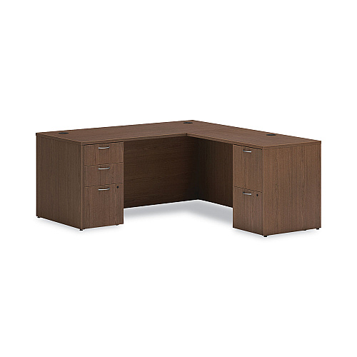 HON Mod Return Shell, Reversible (Left or Right), 42w x 24d x 29h, Sepia Walnut (PLRS4224LE1)
