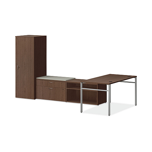 HON Mod Worksurface, Rectangular, 72w x 30d, Sepia Walnut (PLRW7230LE1)