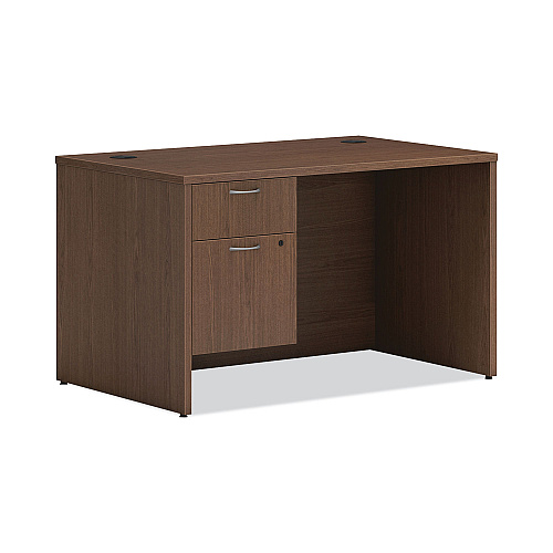HON Mod Support Pedestal, Left or Right, 2-Drawers: Box/File, Legal/Letter, Sepia Walnut, 15" x 20" x 20" (PLPHBFLE1)
