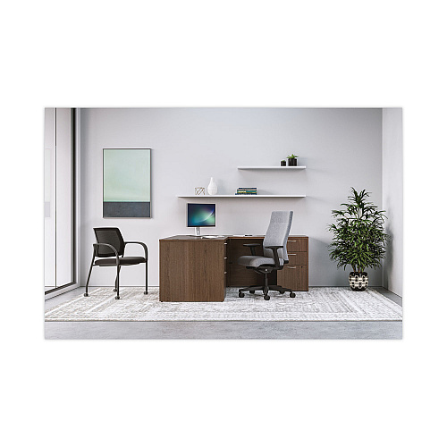 HON Mod Return Shell, Reversible (Left or Right), 48w x 24d x 29h, Sepia Walnut (PLRS4824LE1)
