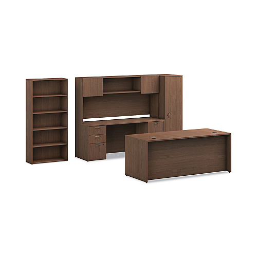 HON Mod Credenza Shell, 72w x 24d x 29h, Sepia Walnut (LCS7224LE1)