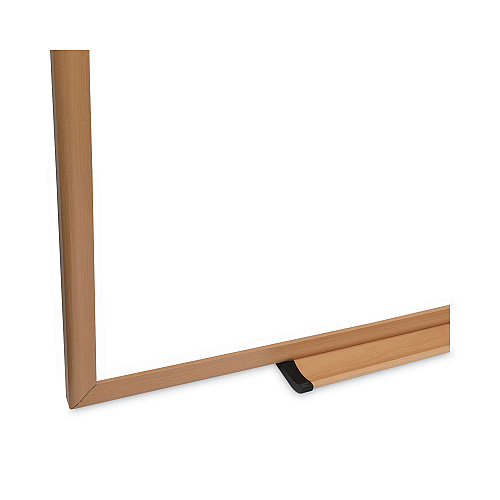 Universal Deluxe Melamine Dry Erase Board, 48 x 36, Melamine White Surface, Oak Fiberboard Frame (UNV43618)