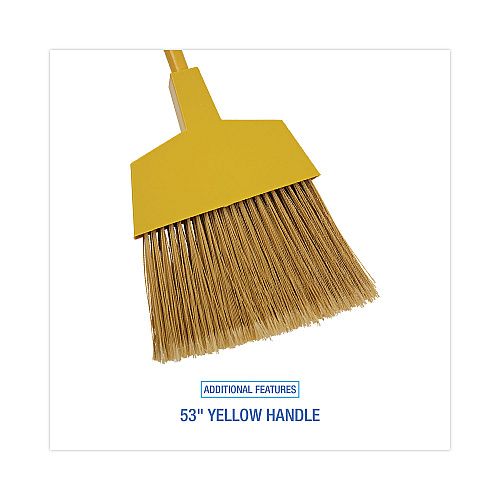 Boardwalk&reg; Poly Bristle Angler Broom, 49" Handle, Black, 12/Carton (BWK932M)