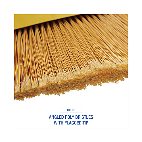 Boardwalk&reg; Poly Bristle Angler Broom, 49" Handle, Black, 12/Carton (BWK932M)