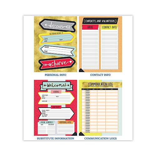 Carson-Dellosa Teacher Planner, Weekly/Monthly, Two-Page Spread (Seven Classes), 11 x 8.5, Multicolor Cover, 2022-2023 (105001)