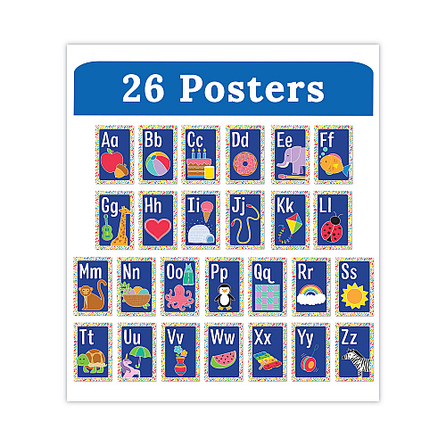 Carson-Dellosa Mini Posters, Alphabet, 26 Mini Posters (106059)