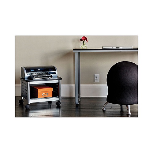 Safco Steel Desk, 47.25" x 24" x 28.75", Black/Silver (1943BLSL)
