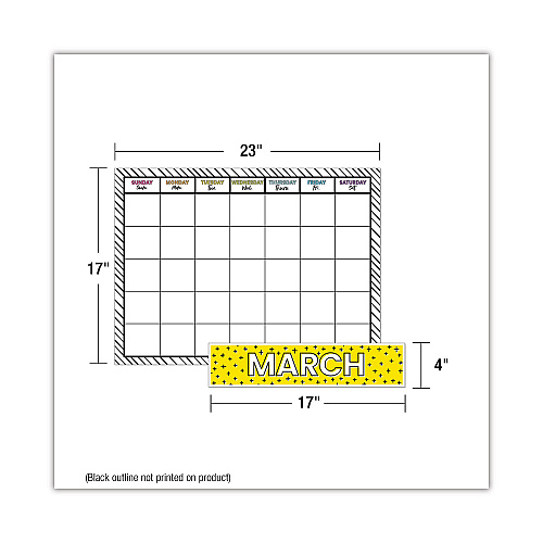 Carson-Dellosa Calendar Bulletin Board Sets, 129-Piece Set, Kind Vibes, 23" x 17", Multicolor (110522)