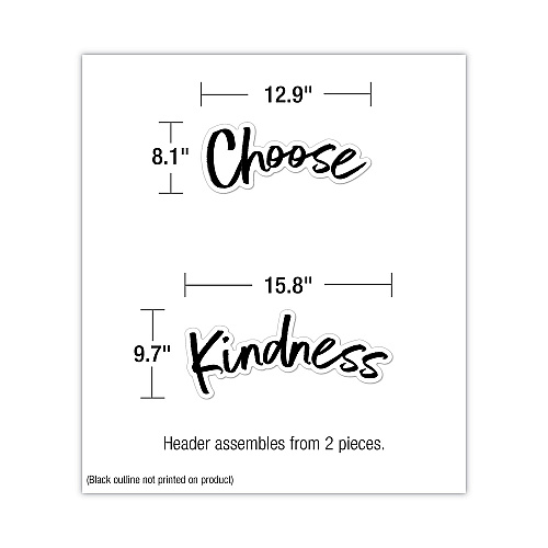 Carson-Dellosa Motivational Bulletin Board Sets, 75-Piece Set, Kind Vibes, 30" x 16", Multicolor (110524)
