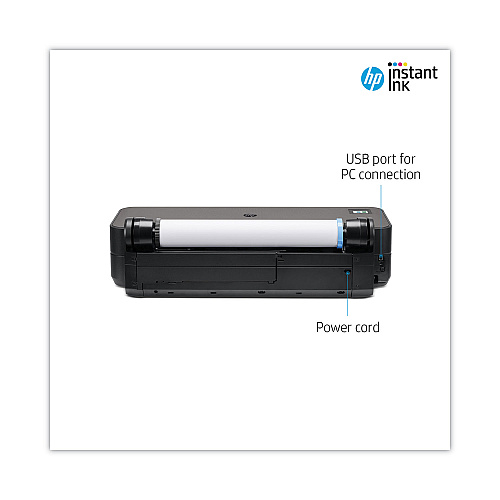 HP DesignJet T250 24" Large-Format Compact Wireless Plotter Printer with Extended Warranty (5HB06H)