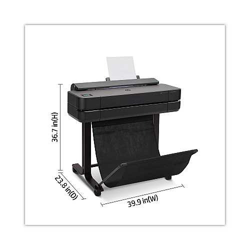 HP DesignJet T650 24" Large-Format Wireless Plotter Printer with Extended Warranty (5HB08H)