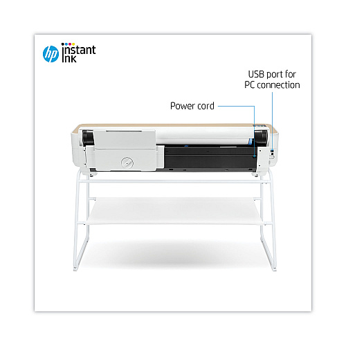 HP DesignJet Studio 36" Large-Format Wireless Plotter Printer with Extended Warranty (5HB14H)
