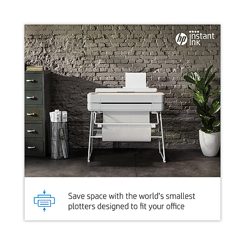 HP DesignJet Studio 24" Large-Format Wireless Plotter Printer with Extended Warranty (5HB12H)