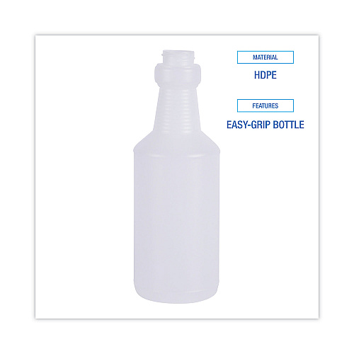 Boardwalk&reg; Handi-Hold Spray Bottle, Clear, 16- oz. 24 Bottles (BWK00016)