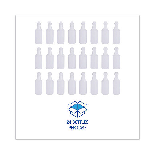Boardwalk&reg; Handi-Hold Spray Bottle, Clear, 16- oz. 24 Bottles (BWK00016)