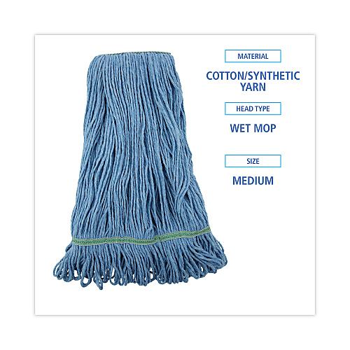 Boardwalk&reg; Narrowband Looped-End Medium Mop Heads, 12 Mop Heads (BWK502BLNBCT)