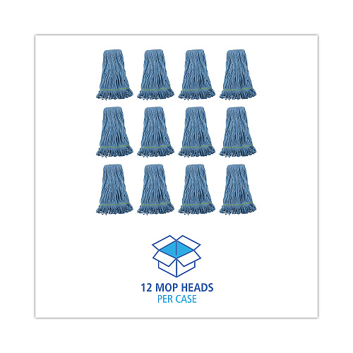 Boardwalk&reg; Narrowband Looped-End Medium Mop Heads, 12 Mop Heads (BWK502BLNBCT)