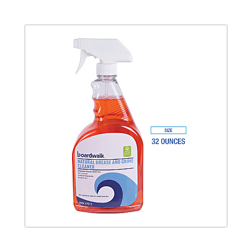 Boardwalk&reg; Green Natural Grease and Grime Cleaner, 32 oz Spray Bottle (BWK47612)