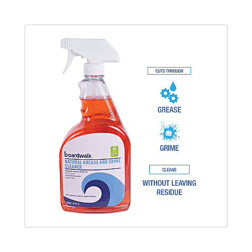 Boardwalk&reg; Green Natural Grease and Grime Cleaner, 32 oz Spray Bottle (BWK47612)