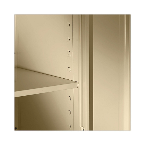 Alera Assembled 78" High Heavy-Duty Welded Storage Cabinet, Four Adjustable Shelves, 36w x 24d, Putty (ALECM7824PY)