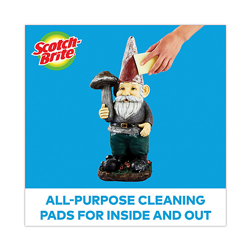 Scotch-Brite Dobie All-Purpose Cleaning Pad, 3.15 x 4.95, 2.24" Thick, Yellow, 24/Carton (56855)