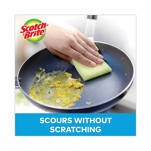 Scotch-Brite Dobie All-Purpose Cleaning Pad, 3.15 x 4.95, 2.24" Thick, Yellow, 24/Carton (56855)