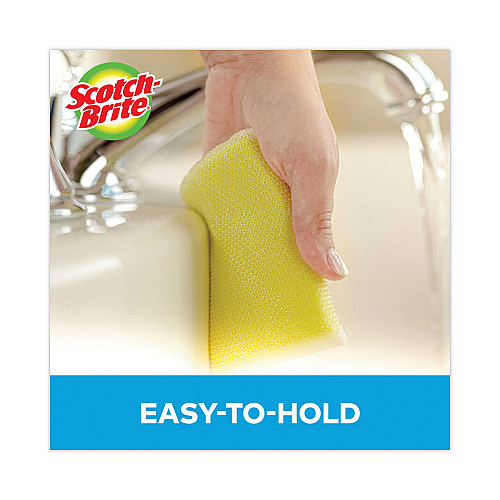Scotch-Brite Dobie All-Purpose Cleaning Pad, 3.15 x 4.95, 2.24" Thick, Yellow, 24/Carton (56855)