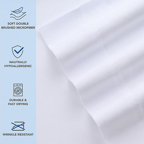 Host & Home Microfiber Pillowcase King White - Case Of 72 (MFP-2040)