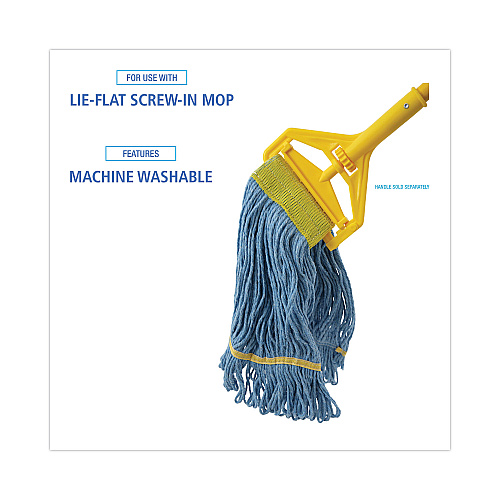 Boardwalk&reg; Super Loop Wet Mop Heads, Small, Blue, 12 Mops (BWK501BL)