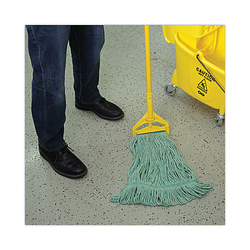 Boardwalk&reg; Medium Standard Mop Head, Cotton/Rayon Fiber, Green (BWK502GNNB)