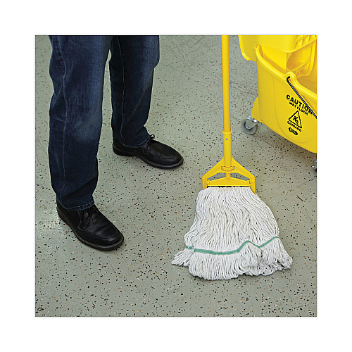 Boardwalk&reg; Standard Mop Head, Cotton/Rayon, Medium, White, 12 Mops (BWK502WHNB)