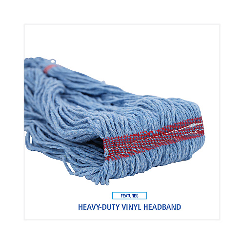 Boardwalk&reg; Blue Dust Mop Head, Medium, Looped End (BWK503BLNB)