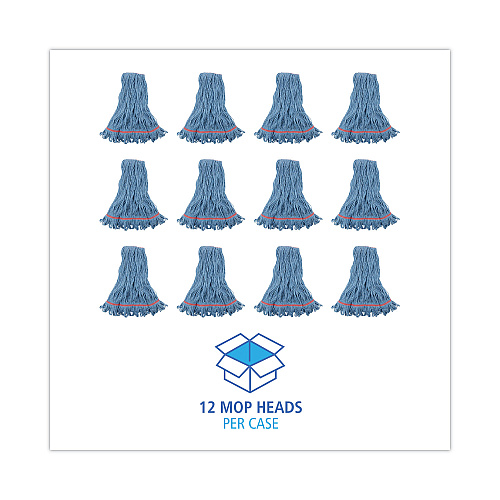 Boardwalk&reg; Blue Dust Mop Head, Medium, Looped End (BWK503BLNB)