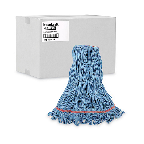 Boardwalk&reg; Blue Dust Mop Head, Medium, Looped End (BWK503BLNB)