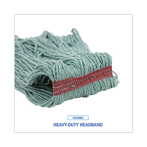 Boardwalk&reg; Large Standard Mop Head, Cotton/Rayon Fiber, Green (BWK503GNNB)