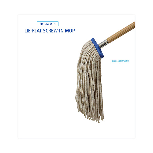 Boardwalk&reg; Cut-End Lie-Flat Wet Mop Head, Cotton, 16 oz, White (BWK716CEA)