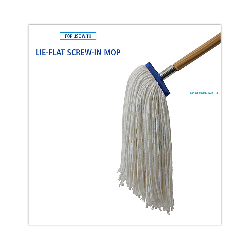 Boardwalk Cut-End Lie-Flat Wet Mop Head, Rayon, 16oz, White, 12/Carton (BWK716RCT)