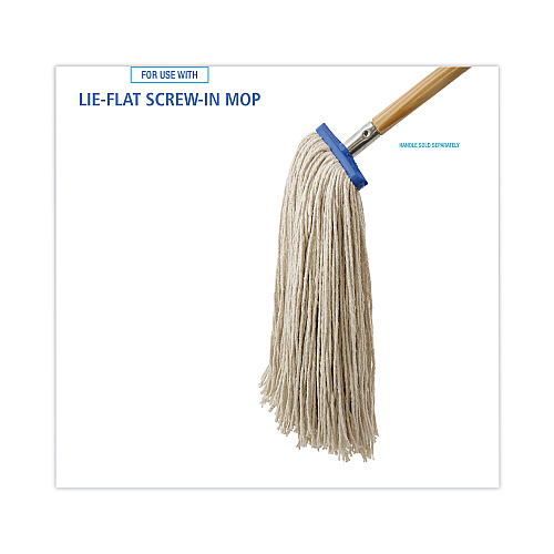 Boardwalk&reg; Mop Head, Lie-Flat Head, Cotton, 20 oz, 12 Mop Heads (BWK720C)