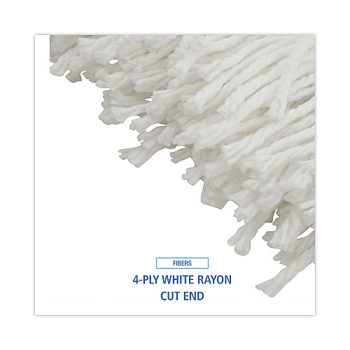 Boardwalk&reg; Mop Head, Lie-Flat Head, Rayon, 20 oz, 12 Mop Heads (BWK720R)