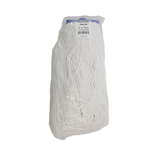 Boardwalk&reg; Mop Head, Lie-Flat Head, Rayon, 20 oz, 12 Mop Heads (BWK720R)