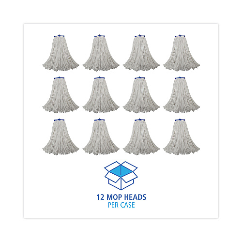 Boardwalk&reg; Mop Head, Lie-Flat Head, Rayon, 20 oz, 12 Mop Heads (BWK720R)