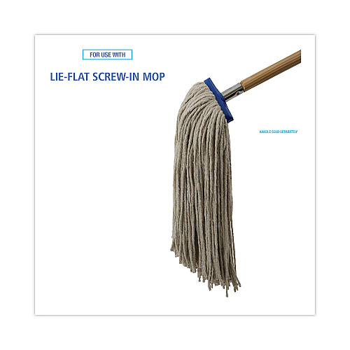 Boardwalk&reg; Cut-End Lie-Flat Wet Mop Head, Cotton, 24 oz, 12 Mop Heads (BWK724CCT)