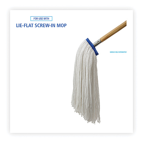 Boardwalk&reg; Cut-End Lie-Flat Wet Mop Head, Rayon, 24 oz, 12 Mop Heads (BWK724RCT)