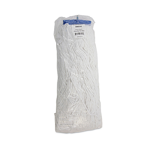 Boardwalk&reg; Cut-End Lie-Flat Wet Mop Head, Rayon, 24 oz, 12 Mop Heads (BWK724RCT)
