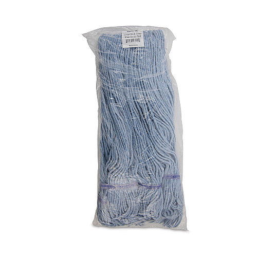 Boardwalk&reg; Mop Head, Loop-End, Cotton With Scrub Pad, Large, 12/Carton (BWK903BL)
