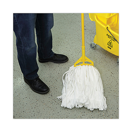 Boardwalk&reg; Enviro Clean Looped Mop Head, Large, White, 12 Mop Heads (BWK8003)
