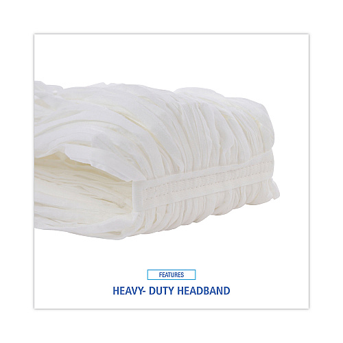 Boardwalk&reg; Enviro Clean Looped Mop Head, Large, White, 12 Mop Heads (BWK8003)