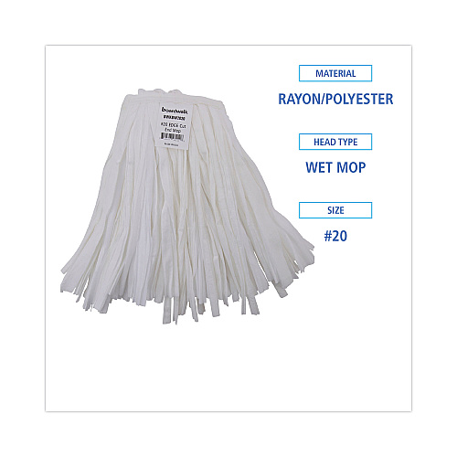 Boardwalk&reg; Nonwoven Cut End Edge Mop, Rayon/Polyester, #20, 12/Carton (BWKBW2020)