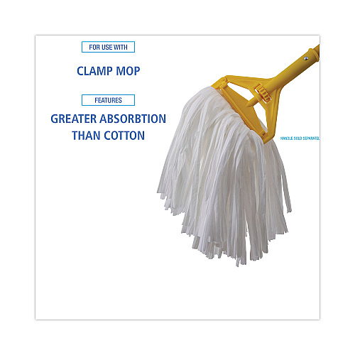 Boardwalk&reg; Nonwoven Cut End Edge Mop, Rayon/Polyester, #20, 12/Carton (BWKBW2020)