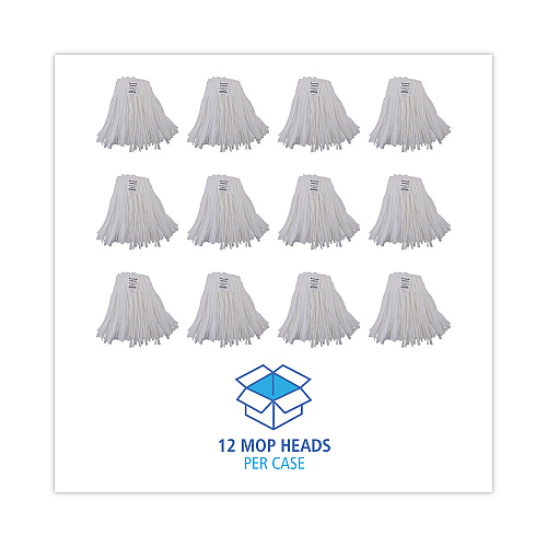 Boardwalk&reg; Nonwoven Cut End Edge Mop, Rayon/Polyester, #20, 12/Carton (BWKBW2020)
